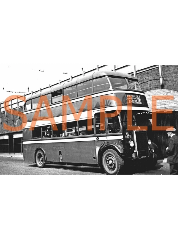 B/W Photo West Riding Leyland Titan TD5 / Roe HL 9508 - 236 Ex Bullocks