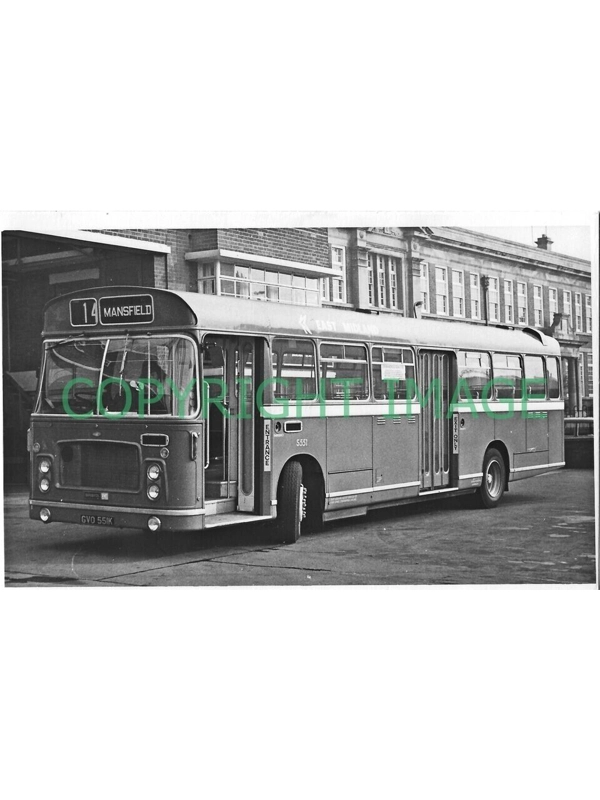 B/W Photo East Midland Bristol RELL / ECW GVO 551 K - O 551