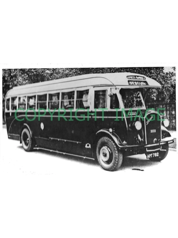B/W Photo Express Omnibus Dennis Lancet / ?? APT 782 - Later to Durham District