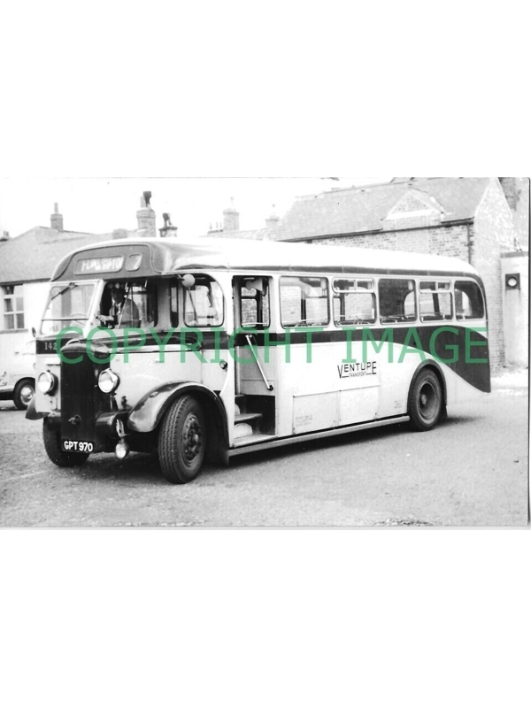 B/W Photo Venture transport ( Consett) Daimler CVD6 / Willowbrook GPT 970 - 142