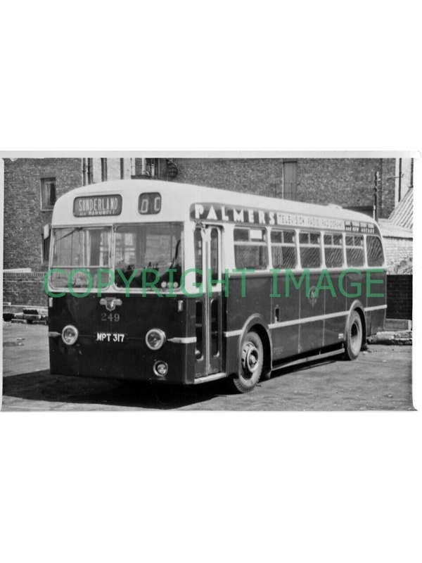 B/W Photo Sunderland District Leyland Royal Tiger / Roe MPT 317 - #249