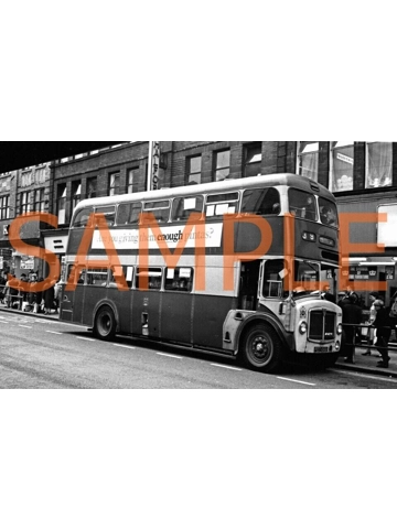 B/W Bus photo Rotherham AEC Regent 5 / Neepsend FET 130 D - 130