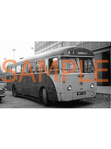 B/W Bus photo Rotherham AEC reliance / Weyman RET 161 - 161