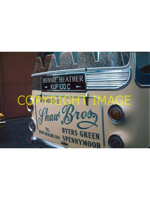 35mm slide Shaws - Byers Green AEC Reliance / Paxton KUP 100 C Rear view