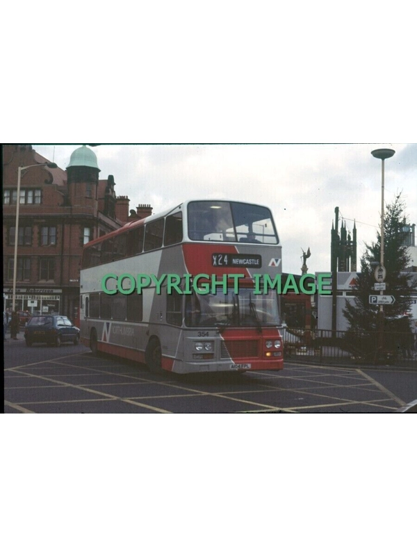 35mm slide Northumbria Olympian / ECW A 104 FPL ~ 354 Ex Kentish Bus LRC4