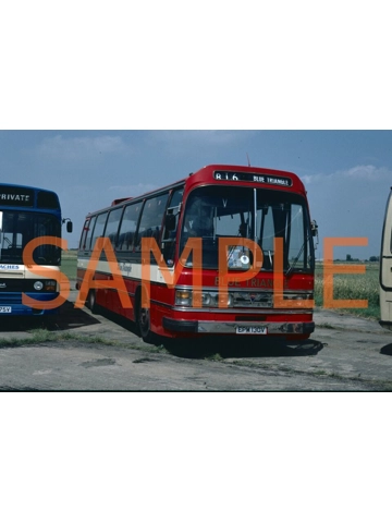 35mm slide Blue Triangle AEC Reliance / Duple EPM 130 V Ex London Country RB 130