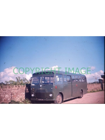 35mm bus slide Ministry Of Defence Bedford SB3 / Strachans 70 FG 70