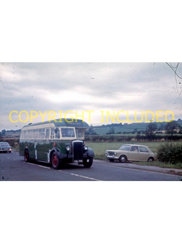 35mm slide Bullock (then West Riding) Daimler CVD6 / Willowbrook CHL 772 ~ 342