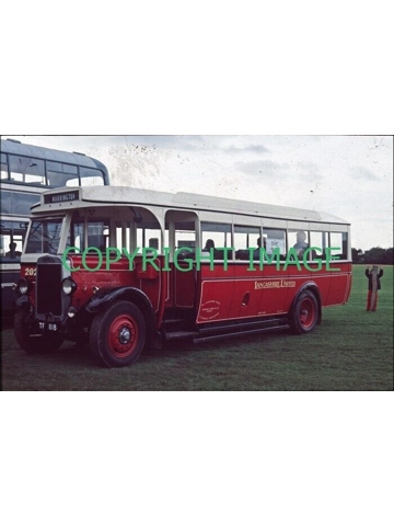 35mm bus slide Lancashire United Leyland Lion LT1 / Roe TF 818 ~ 202