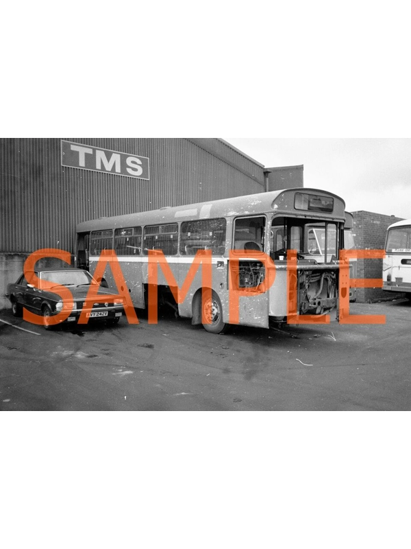 35mm BW negative Trimdon Motor services unidentified LH being used for parts