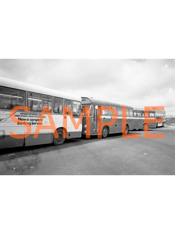 35mm BW negative Trimdon Motor services unidentified LHS