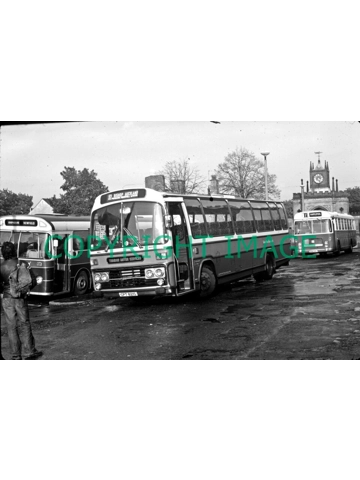 35mm B/W slide Trimdon Motor Services Leyland Leopard / Plaxton CPT 821 S
