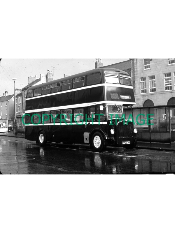 35mm B/W slide Lockeys Daimler CSG6 MCW UJF 182 Ex Leicester City 182