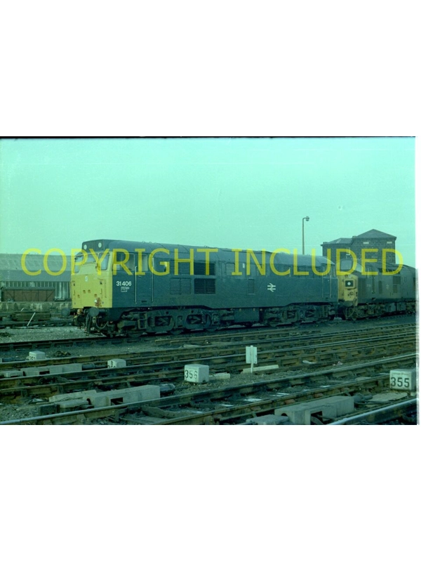 Colour Negative Class 31 ~ 31406 @ Gateshead shed 1980