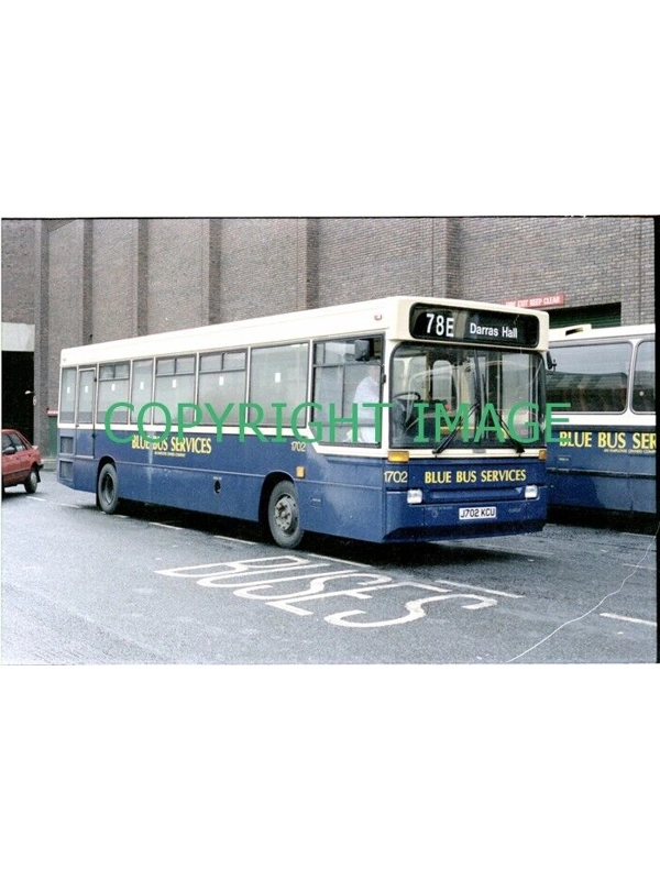 35mm Colour neg Busways (Blue Bus) Dennis Dart / Plaxton J 702 KCU ~ 1702
