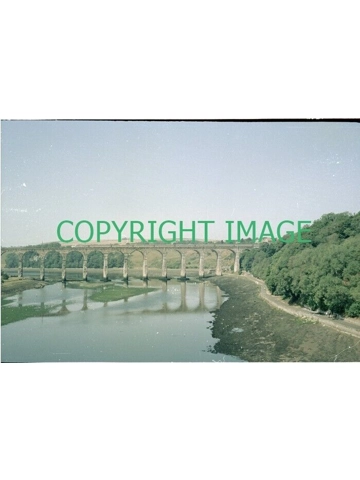 35 mm Colour Negative Royal Border Bridge ( Berwick) with Train
