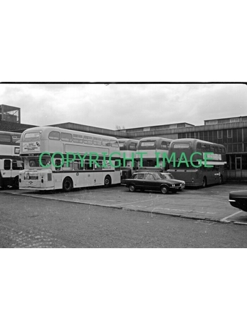 35mm B/W Neg Leicester, Nottingham & West Riding buses on Hire to SYPTE