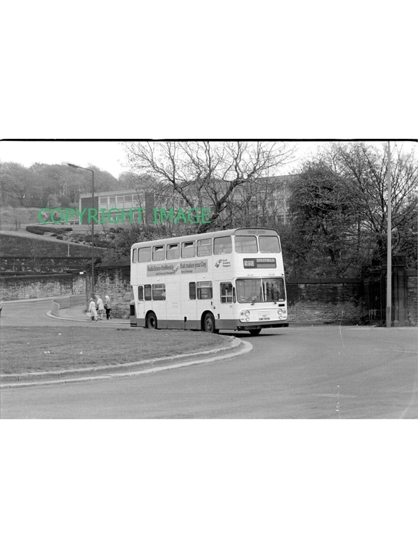 35mm B/W Negative South Yorkshire PTE Fleetline / ECW CWE 787N ~ 787