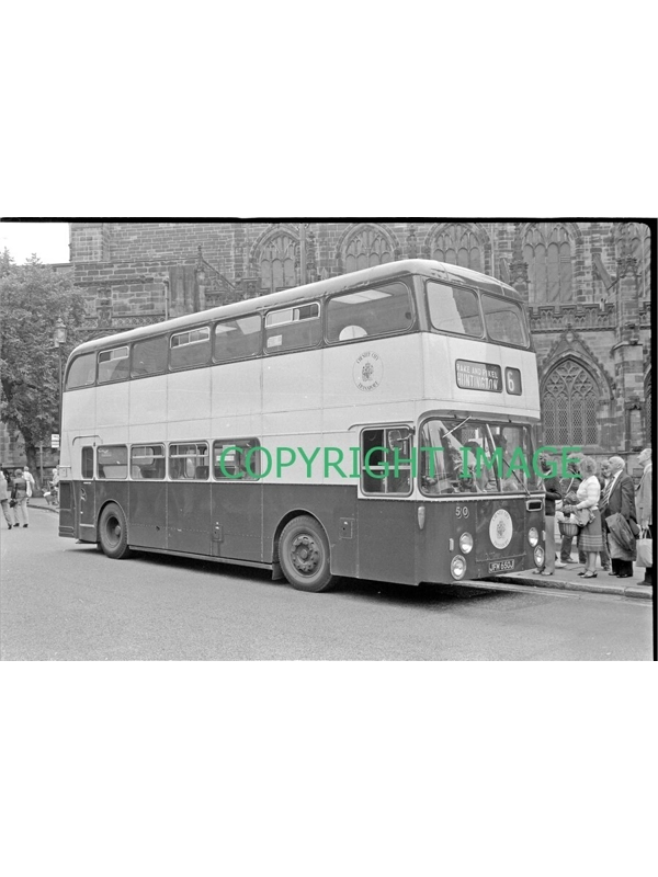 35mm B/W Neg Chester City Daimler Fleetline / NCME JFM 650 J ~ 50