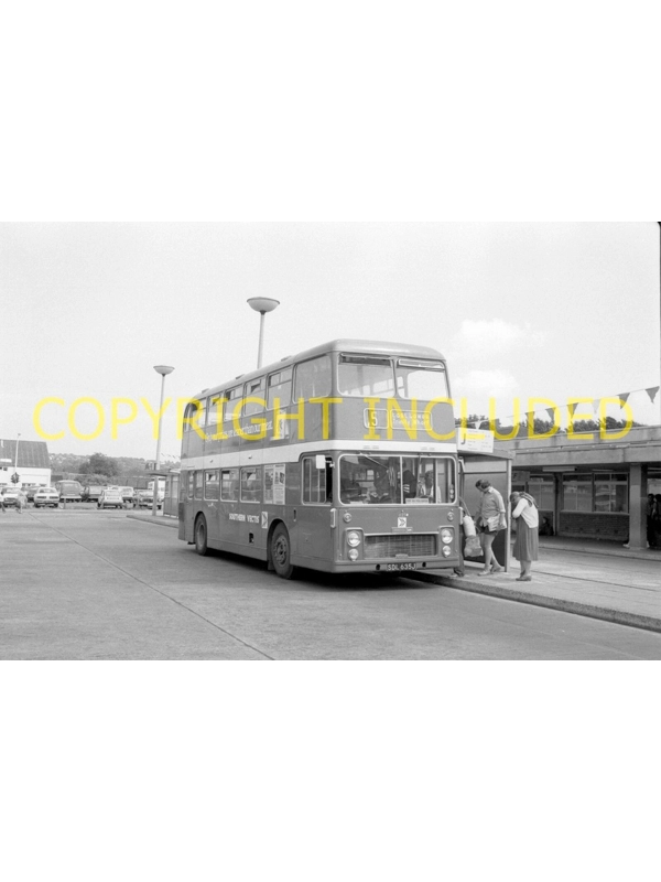 35mm B/W Negative Southern Vectis Bristol VR / ECW SDL 635 J ~ 625