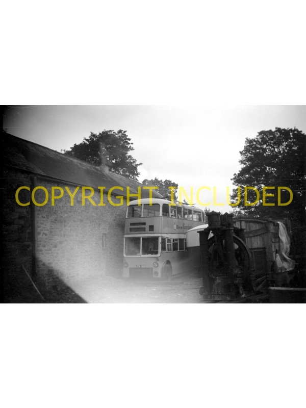 35mm B/W Negative Newcastle Trolleybus Sunbeam / NCB LTN501 ~ 501 @ Beamish 1971