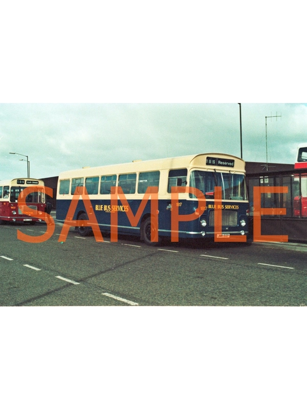 35mm Colour neg Busways (Blue Bus) Bristol RE / ECW JMW 166P - 1817 Ex Swindon