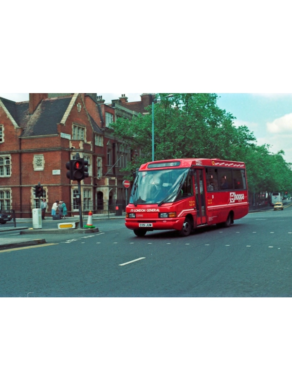 35mm Colour neg London Transport VW LT55 / Optare City Pacer D 351 JUM - OV19