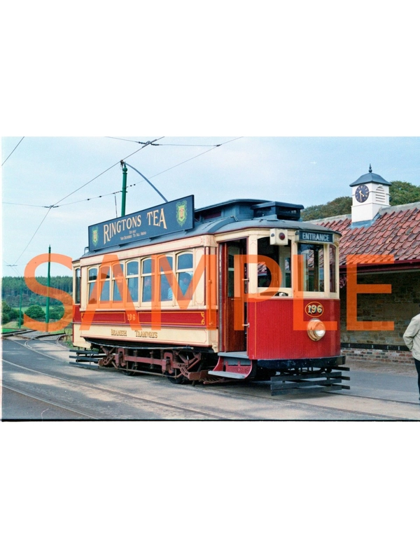 Colour Negative Oporto Tram 196 @ Beamish Museum - Fictional livery