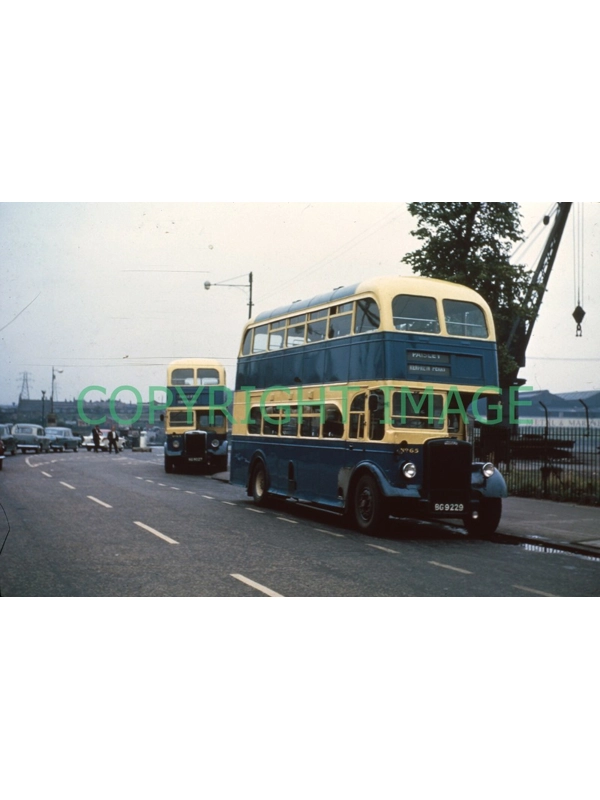 35mm slide Paton Bros (Paisley) Leyland PD1 / Massey BG 9229 - 65 Ex Birkenhead