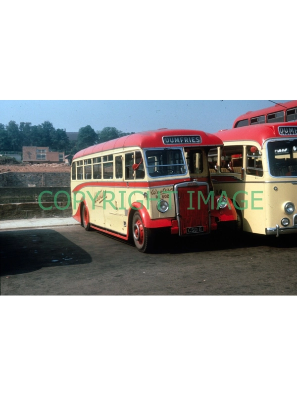35mm slide Western SMT Leyland PS1 / Alexander CSD 8 - DL 602 @ Dumfries