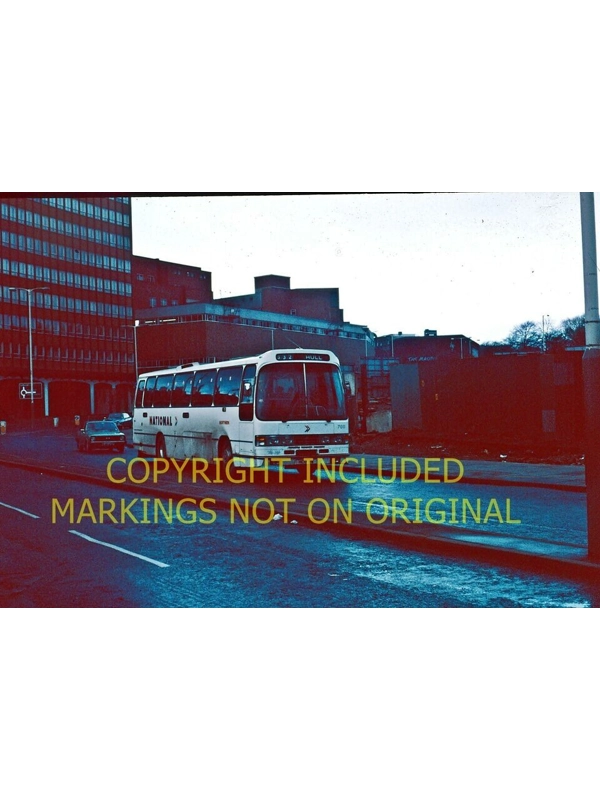 35mm slide Northern Leopard / Duple HCU 11 W - 7011 @ Gallowgate coach Stn.