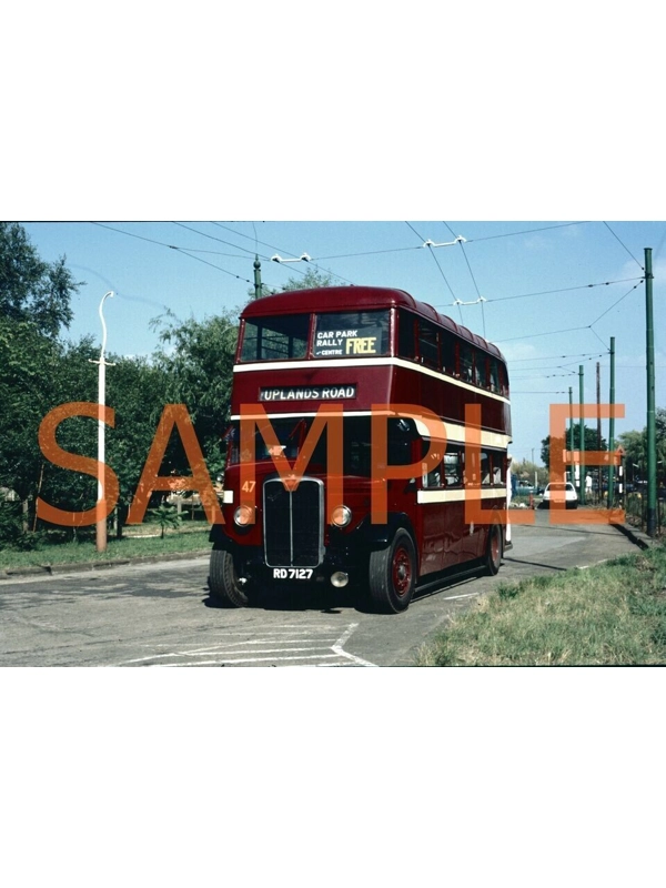 35mm slide Reading AEC Regent 1 / Park Royal RD 7127 - 47