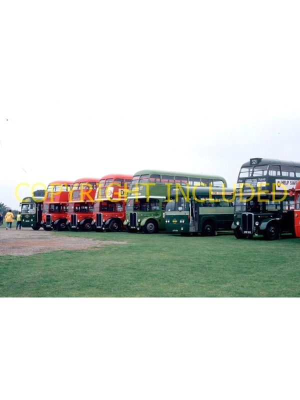35mm slide Line up of RTs and RFs at Showbus 1994