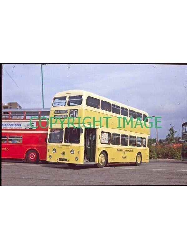 35mm slide Wallasey Leyland Atlantean PDR / Met Cam FHF 457  ~ 1