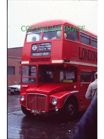 35mm slide London Bus Sales AEC Routemaster / Park Royal 563 CLT Ex LT RM 1566