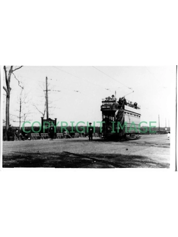 B/W Photo Newcastle Corporation Tram #106 @ Gosforth Park