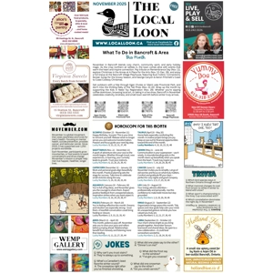 2  unit ad in printed issue of Local Loon