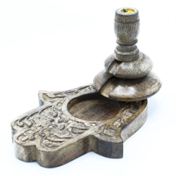 Mango Wood reverse reflux burner - Hamsa