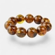 Round Amber ball bracelet – green gemstone
