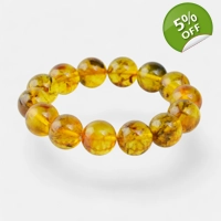Modified Amber Bracelet 13mm roun..