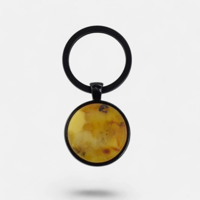 Pressed amber keychain pendant 25mm cabochon Pressed amber keychain pendant 25mm cabochon