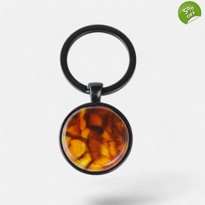 Pressed amber keychain Pressed amber keychain