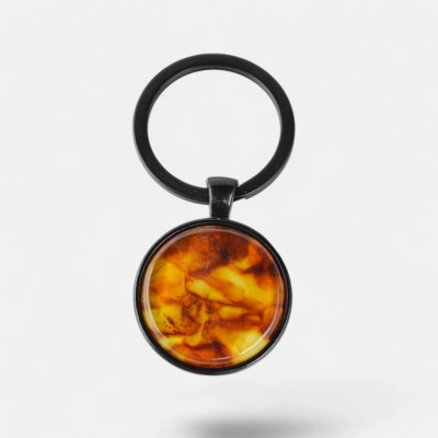 Baltic amber gemstone cabochon keys pendant Baltic amber gemstone cabochon keys pendant