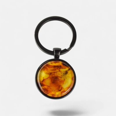 Pressed amber gemstone pendant keys Pressed amber gemstone pendant keys