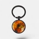 Pressed amber keychain keys pendant gift for Her