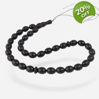 33 Prayer beads - Pressed Amber R..