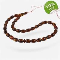 Pressed Amber Rosary - Gift for R..