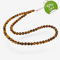 Pressed Amber 66 Beads Rosary – G..