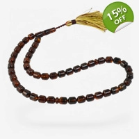 Pressed Amber Tesbih Rosary – A U..