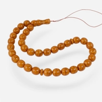 33 Prayer Beads Pressed Amber Ros..